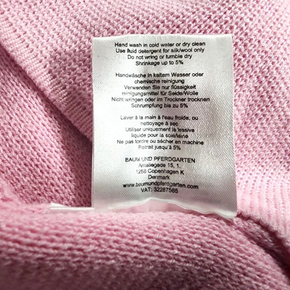 Baum Und Pferdgarten Cardigan Sweater Pink Cotton Cashmere Blend - Picture 6 of 6